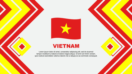 Vietnam Flag Abstract Background Design Template. Vietnam Independence Day Banner Wallpaper Vector Illustration. Vietnam Design