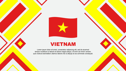 Vietnam Flag Abstract Background Design Template. Vietnam Independence Day Banner Wallpaper Vector Illustration. Vietnam Flag