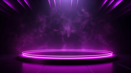 Purple Stage created with Generative AI Technology, ai, generative