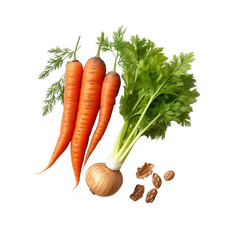 carrots and parsley