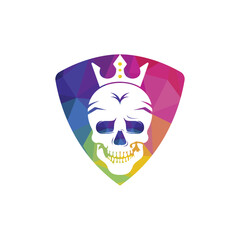 Obraz na płótnie Canvas Skull king vector logo design template. Dark king logo design concept.