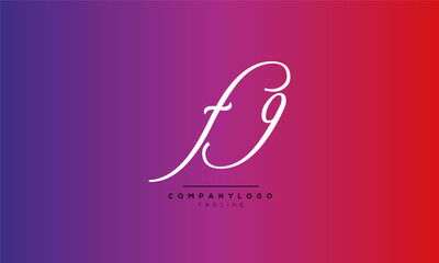 Alphabet letters Initials Monogram logo FG, FG INITIAL, FG letter