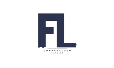 Obraz premium Alphabet letters Initials Monogram logo FL, FL INITIAL, FL letter