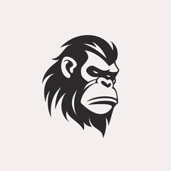 Gorilla head mascot. Vector illustration for your graphic design.