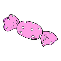 Sweet candy illustration Colored hand drawn 