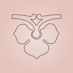 Vintage ornate linear ornaments in Kazakh traditional style. Asian floral designs. Abstract Asian elements of the national pattern of the ancient nomads of the Kyrgyz, Mongols, Kazakhs, Tatars.