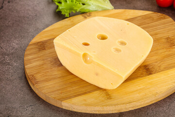 Gourmet Maasdam cheese with hole