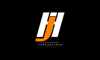 Alphabet letters Initials Monogram logo HJ, HJ INITIAL, HJ letter