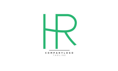 Alphabet letters Initials Monogram logo HR, HR INITIAL, HR letter