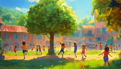 kids playing in the park
