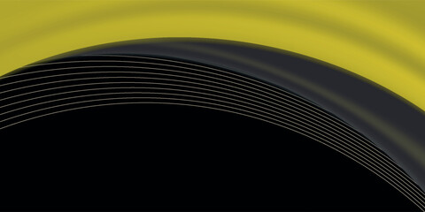 Abstract yellow black banner background. Graphic design banner pattern background template with dynamic curve shapes. vector illustrator