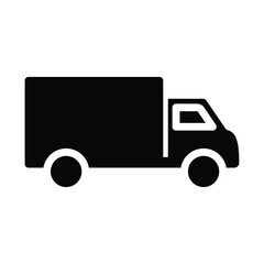 Truck delivery icon on transparent background