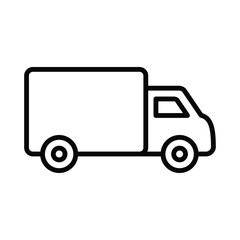 Truck delivery icon on transparent background