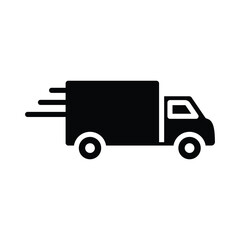 Truck delivery icon on transparent background