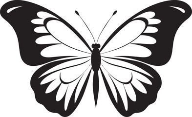 Ethereal Darkness Vector Butterfly Symbol Nocturnal Beauty Black Butterfly Icon Logo