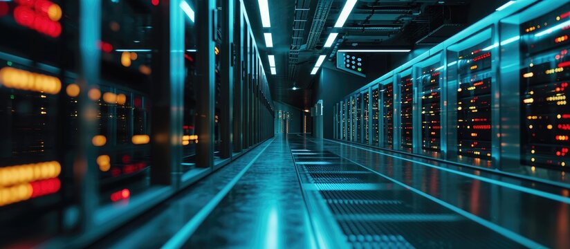 DDoS attack message seen on a computer login screen in a contemporary data center.