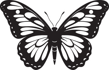 Eclipse Ethos Vector Butterfly Icon in Black Stygian Aura Butterfly Logo Vector Design