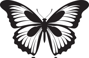 Darkened Reverie Vector Butterfly Icon Logo Nocturnal Elegance Black Butterfly Symbol Design