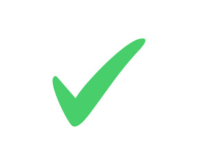 Green check mark icon. Check marks symbol, simple check mark. Quality sign vector design and illustration.

