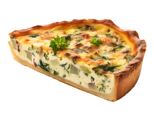 Quiche, isolated on a transparent or white background
