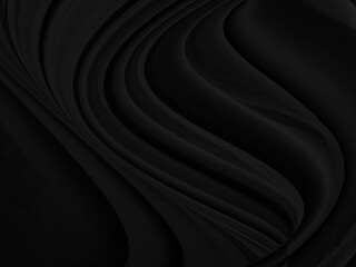 beauty fashion textile soft fabric black abstract. smooth curve shape matrix decorate background