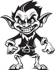 Infernal Imps Goblin Logo Icon Design Wee Wonders Black Goblin Emblem