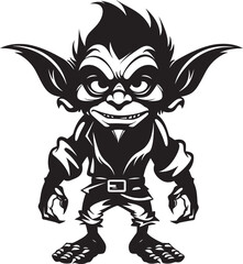 Pint Sized Pixies Cartoon Goblin Emblem Diminutive Delight Goblin Character Design
