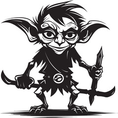 Goblin Grins Logo Icon Design Pocket Sized Pranks Cartoon Goblin Icon
