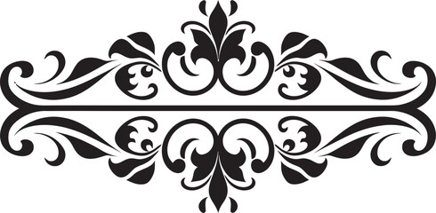 Shadowy Ornamental Insignia Blackened Filigree Vector Icon