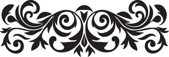 Blackened Filigree Vector Icon Stygian Lacework Badge Emblem