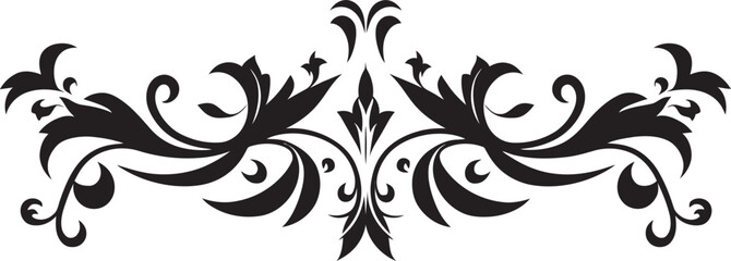 Fototapeta premium Intricate Noir Seal Mark Noir Lace Ornamental Emblem