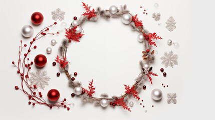 mockup featuring a blank Christmas wreath