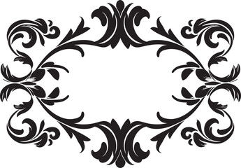 Monochrome Elegant Frame Mark Stylish Obsidian Boundary Seal