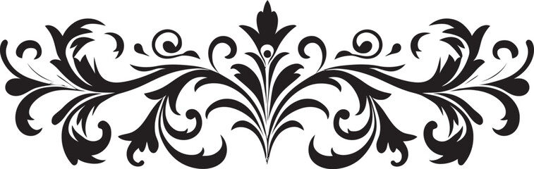 Elegant Blackened Ornate Emblem Onyx Intricate Badge Icon