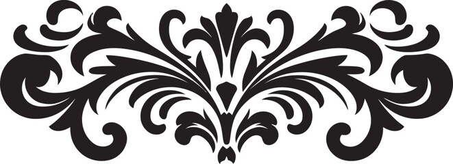 Stygian Shadowy Lace Icon Darkened Scrollwork Crest Mark