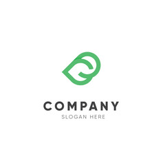 Leaf and letter B logo vector symbol, Abstract, monogram