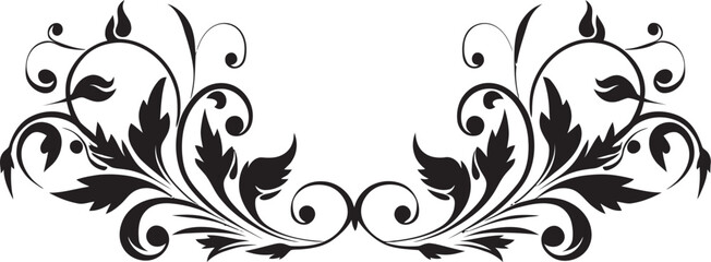 Vintage Glamour Ornamental Icon Design Intricate Midnight Framework Border Emblem