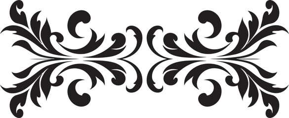 Ethereal Ebony Embellishments Decorative Icon Timeless Noir Framework Black Border Emblem
