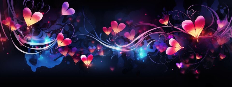  an abstract background with hearts and swirls on a dark background stock photo - budget - free stock photo - budget - free stock photo - free stock.