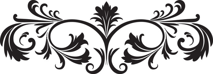 Ornate Noir Vector Emblem Enigmatic Dark Border Crest