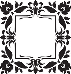 Stygian Decorative Border Insignia Ornate Noir Vector Emblem