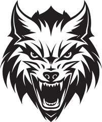 Lunar Lycanthrope Emblem Shadowed Werewolf Silhouette