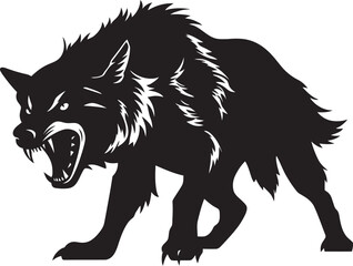 Ghostly Werewolf Mark Grim Shadow Beast Icon Design