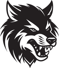 Feral Night Beast Insignia Nocturnal Howler Vector Logo