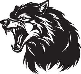 Nightfall Prowler Badge Enigmatic Alpha Wolf Design