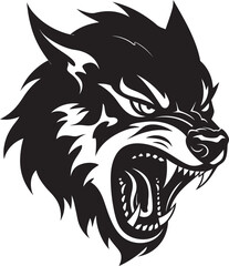 Fototapeta premium Grim Shadow Beast Logo Abyssal Fanged Hunter Crest