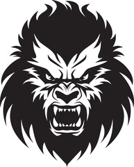 Ghostly Werewolf Symbol Grim Shadow Beast Logo