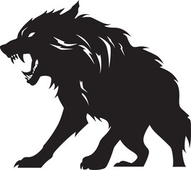 Grim Shadow Beast Icon Design Abyssal Fanged Hunter Emblem