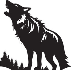 Nocturnal Howler Emblem Design Stygian Wolfen Hunter Badge