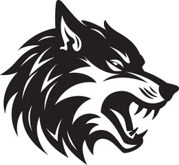 Nightfall Prowler Vector Badge Enigmatic Alpha Wolf Insignia